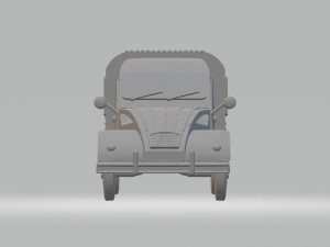 citroen 2cv commerciale 1980 Modèle 3D