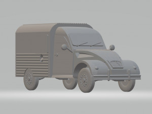 citroen 2cv commerciale 1980 Modèle 3D