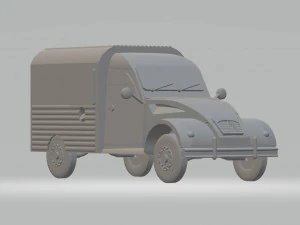 citroen 2cv commerciale 1980 3D Model