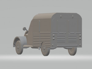 citroen 2cv commerciale 1980 Modèle 3D