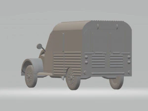 citroen 2cv commerciale 1980 3D Model
