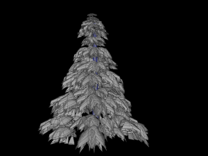Groups of snow trees 3D Model