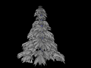 Groups of snow trees 3D Model