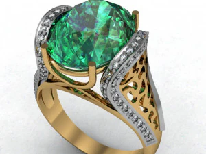 エメラルドリング 3Dモデル