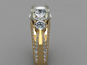 3 stones ring 3D Model