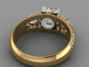 3 stones ring 3D Model