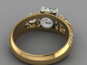 3 stones ring 3D Model
