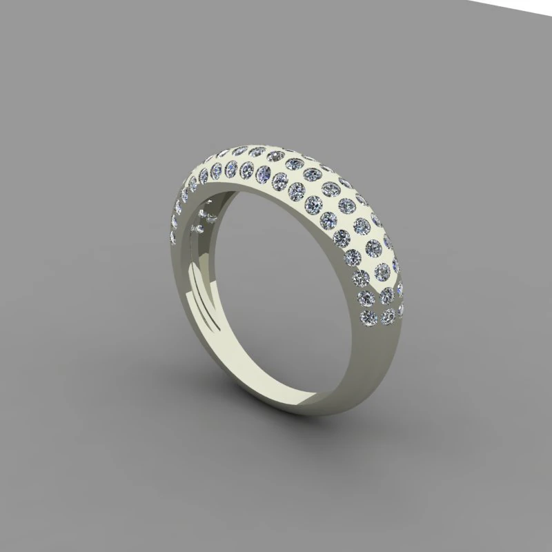 ring with 80 gemstones 3D Model .c4d .max .obj .3ds .fbx .stl .blend 