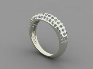 ring with 80 gemstones 3D Model