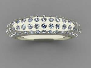 ring with 80 gemstones Modello 3D