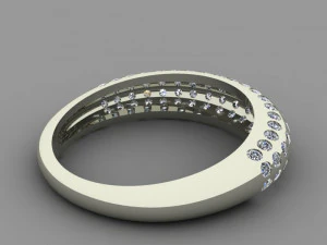 ring with 80 gemstones 3D Model