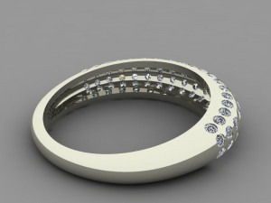 ring with 80 gemstones 3D Print Model