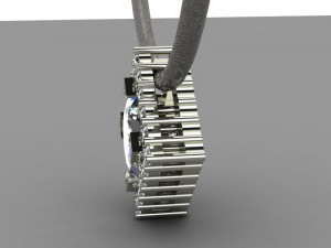 princess cut stone pendant 3D Model