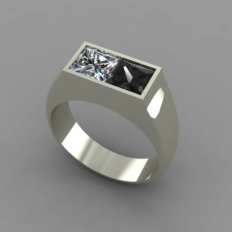 ring black white 3D Model .c4d .max .obj .3ds .fbx .stl .blend 