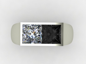 ring black white Model 3D