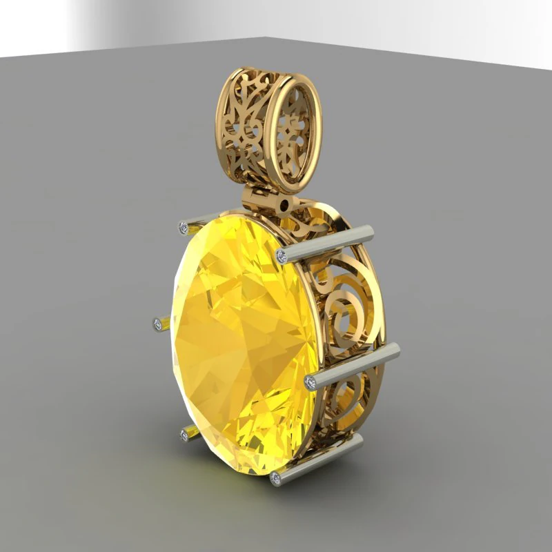 openwork pendant with a movable loop 3D Model .c4d .max .obj .3ds .fbx .stl .blend 