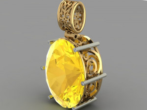 openwork pendant with a movable loop 3D Model