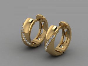 earrings diagonal 3D Model