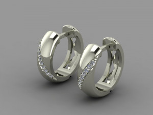 earrings diagonal Modelo 3D