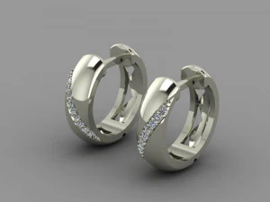earrings diagonal 3D Model