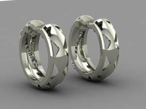 earrings diagonal Modelo 3D