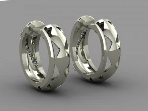 earrings diagonal 3D Model