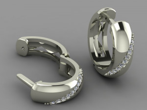 earrings diagonal Modelo 3D