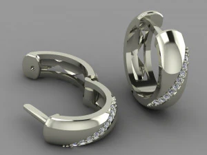 earrings diagonal 3D Model