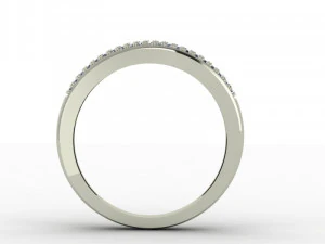 ring wave with two rows of stones 3D Model