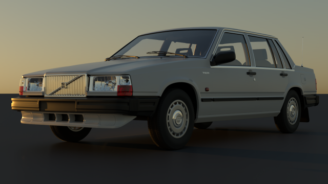 volvo 740 3D Модель .c4d .max .obj .3ds .fbx .stl .blend 