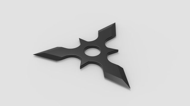 Shuriken 3 Blades Ninja Star Replica, 3D models download
