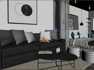 apartment interior 3dsmax vray render Modelo 3D