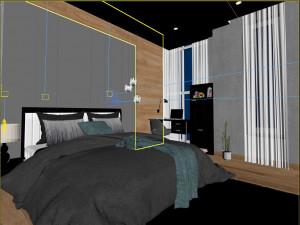 bedroom interior and vray render 3D-Modell