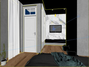 bedroom interior and vray render 3D-Modell