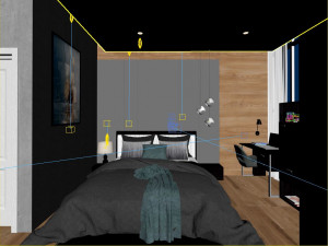 bedroom interior and vray render 3D-Modell