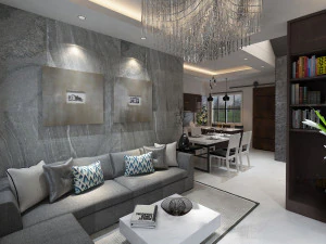 living room and kitchen 3D Model