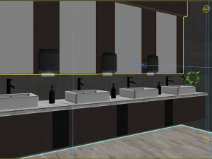 hotel public restroom 3dsmax and vray render 3D Model