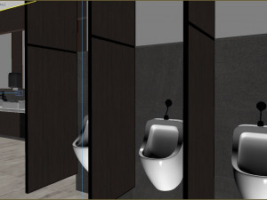 hotel public restroom 3dsmax and vray render 3D Model