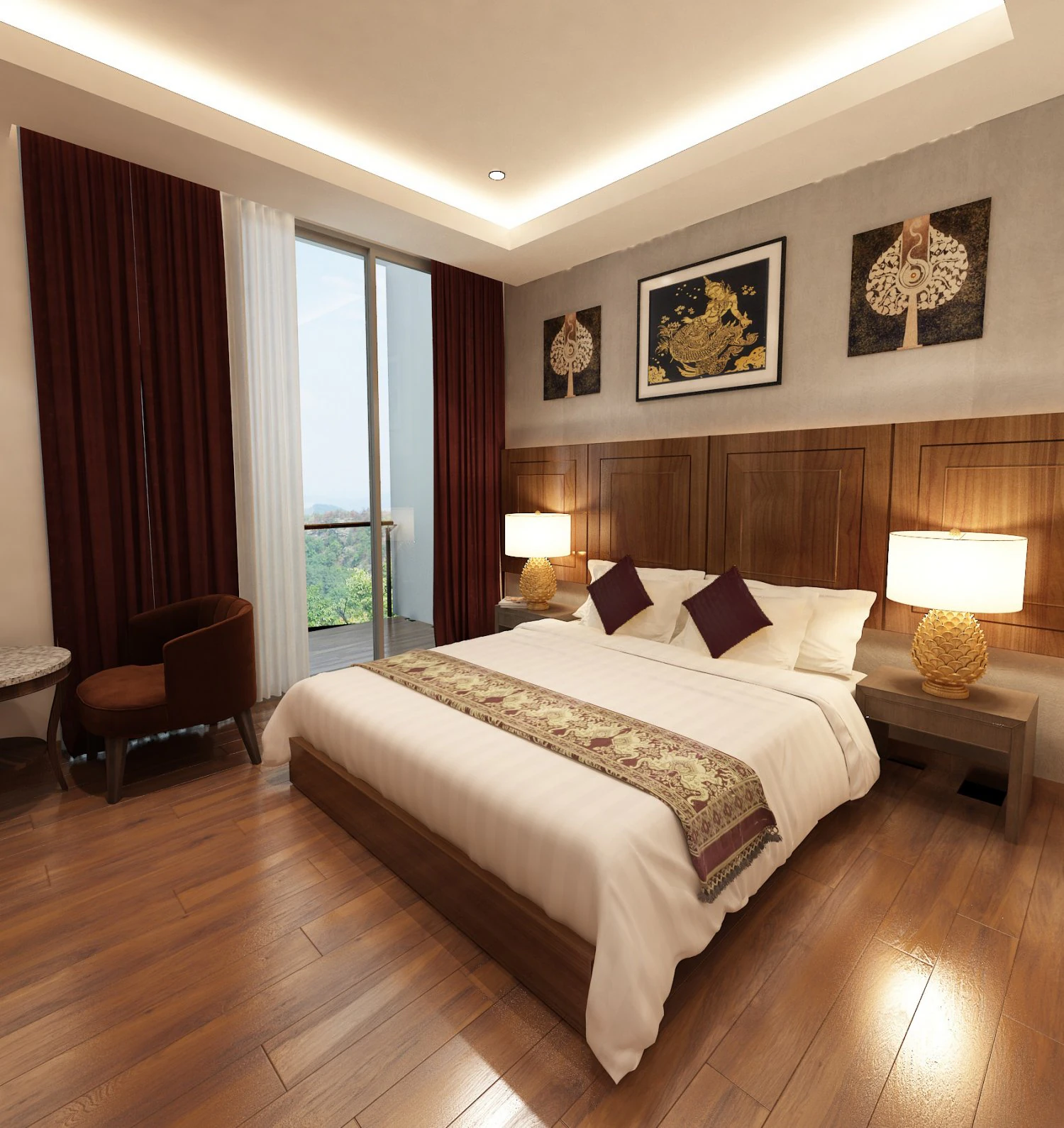 hotel room 3D Model .c4d .max .obj .3ds .fbx .stl .blend 