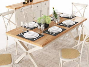 dining set 3D-Modell