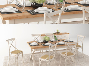 dining set 3D-Modell