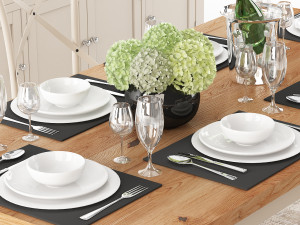 dining set 3D-Modell