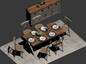 dining set 3D Model