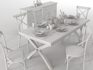 dining set 3D-Modell