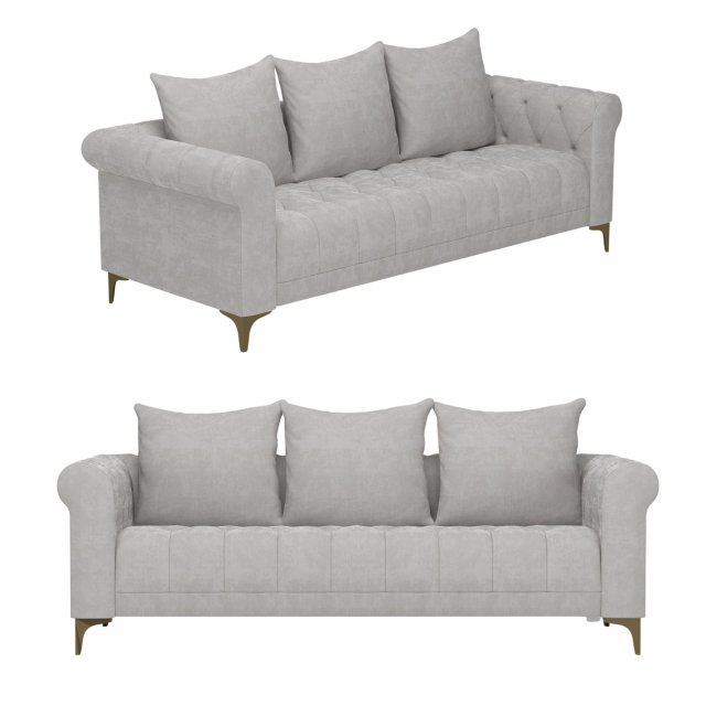 grey fabric sofa 3D Model .c4d .max .obj .3ds .fbx .stl .blend 