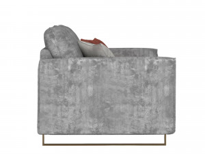 grey fabric loveseat sofa 3D Model
