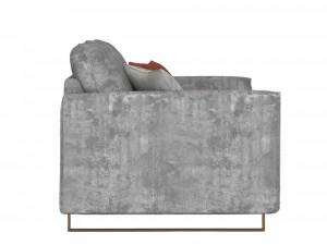 grey fabric loveseat sofa 3D Model