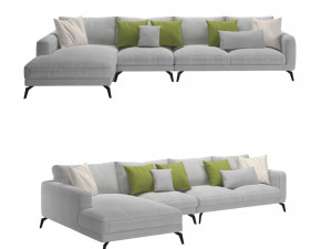 fabric sectonal sofa 3D 模型