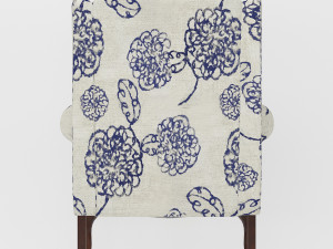 wingback armchair ottoman Modelo 3D