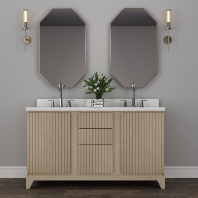double vanity set 3D-Modell .c4d .max .obj .3ds .fbx .stl .blend 